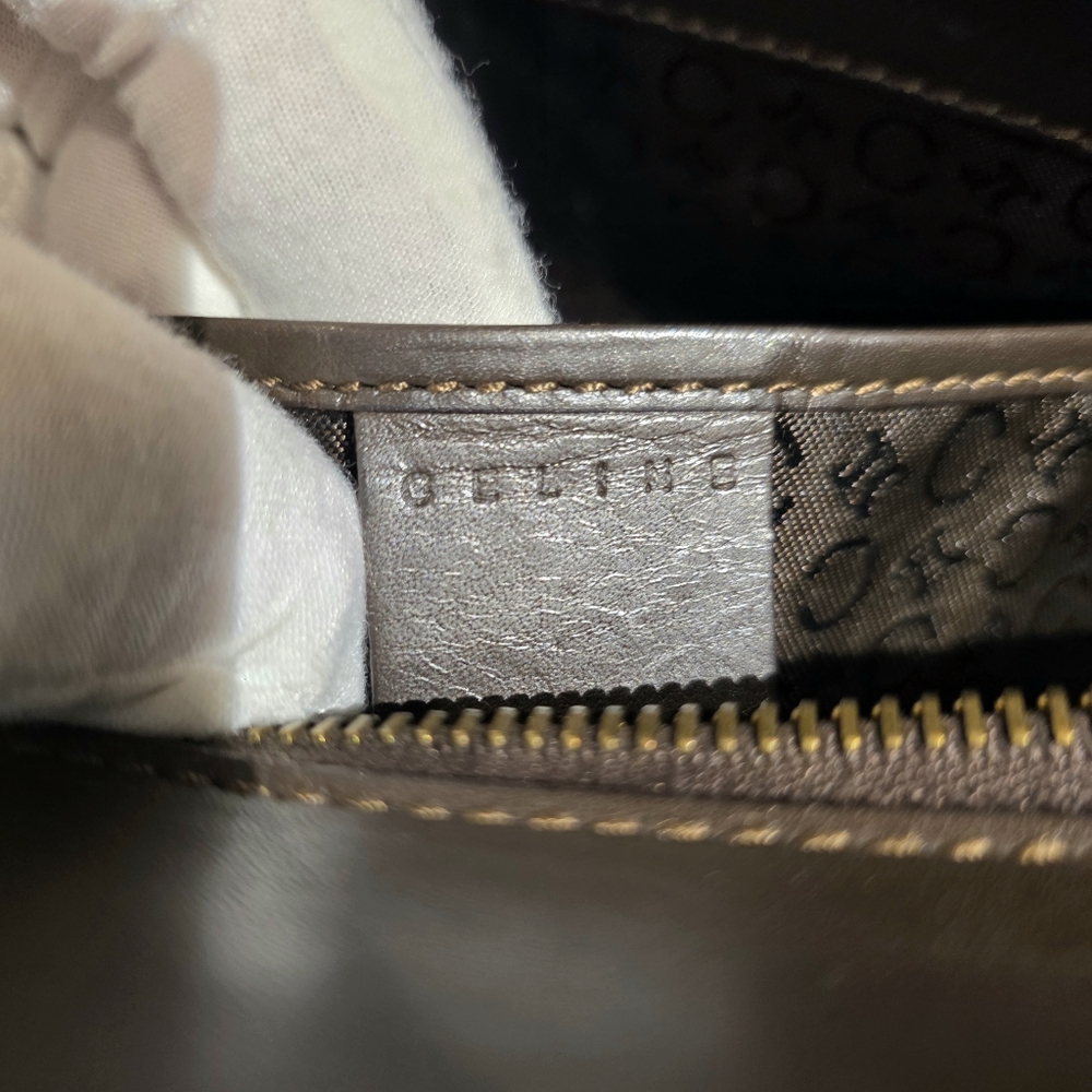 CELINE Triomphe Macadam Structured Tote Bag Cream White Monogram Canvas Vintage - Picture 12 of 12